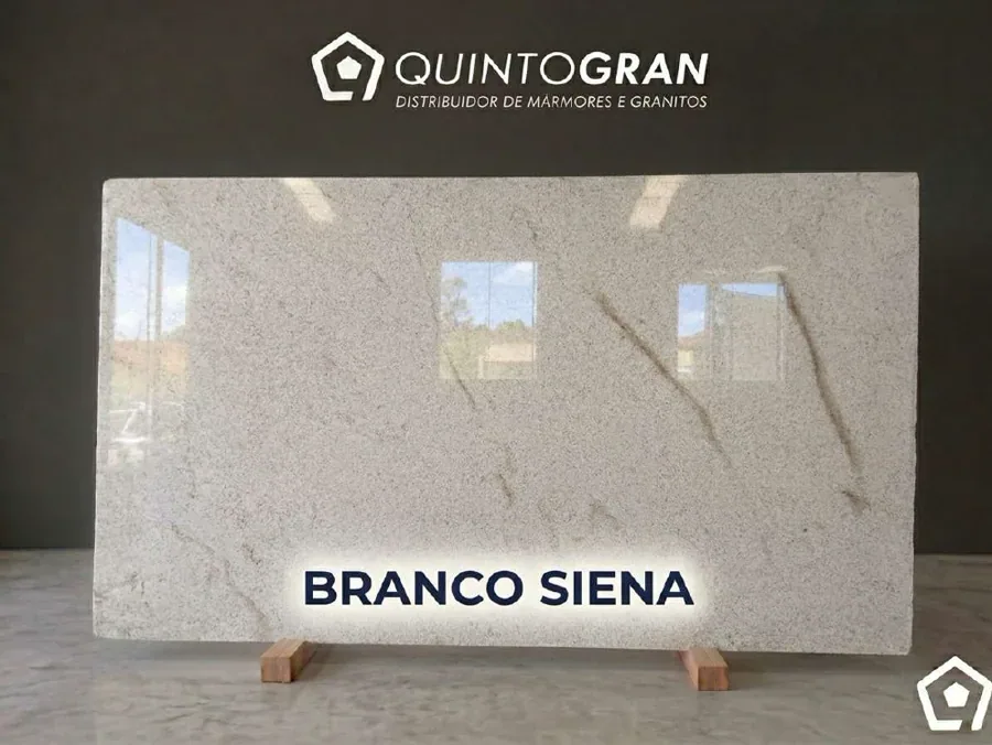 Chapa de Granito Branco Siena — foto real