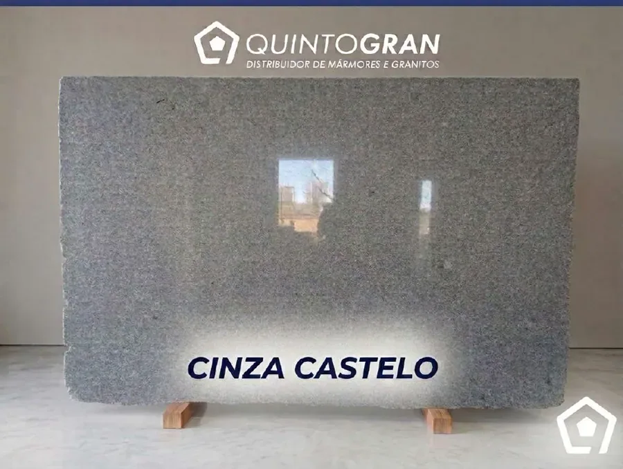 Chapa de Granito Cinza Castelo — foto real