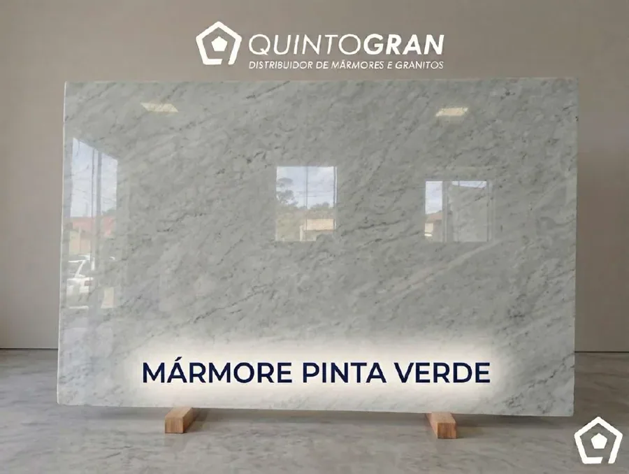 Chapa de Mármore Pinta Verde — foto real